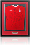 Nottingham Forest 2023/24 Squad Hand Signed Home Shirt AFTAL COA