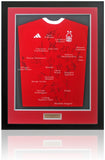 Nottingham Forest 2023/24 Squad Hand Signed Home Shirt AFTAL COA