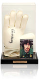 David Harvey Leeds Legend Hand Signed Goalkeepers Glove Display COA