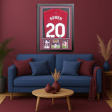 Jarrod Bowen Hand-Signed West Ham Home Shirt Framed COA Hammers