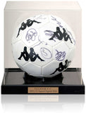 Fulham F.C. 2011/12 Squad Hand Signed Ball Football in Display Official FFC COA