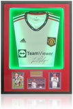 Marcus Rashford Manchester United Hand Signed LED Lit Football Shirt AFTAL COA
