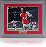 Robert Pires Arsenal Legend Hand Signed 23x19 Framed Photograph COA