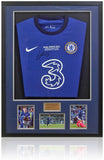 Kai Havertz Hand Signed Champions of Europe LED Lit Chelsea Home Shirt AFTAL Certified