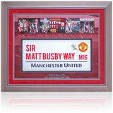 Sir Alex Ferguson Hand Signed Manchester United Street Sign Display AFTAL COA