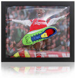 Ian Wright Arsenal Hand Signed Football Boot Dome Presentation AFTAL COA