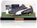 Rodney Marsh Fulham Hand Signed Football Boot Presentation AFTAL COA