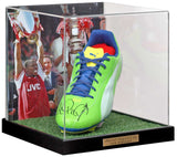 Ian Wright Arsenal Hand Signed Football Boot Presentation AFTAL COA
