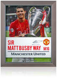 Cristiano Ronaldo Manchester United Hand Signed Old Trafford Presentation COA