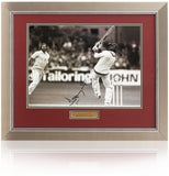 Desmond Haynes Cricket Legend Hand Signed 16x12'' West Indies Photograph AFTAL COA