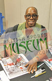 Ian Wright Arsenal Legend Hand Signed 16x12" Montage AFTAL COA