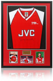 Perry Groves Arsenal Legend Hand Signed Retro Home Shirt AFTAL COA