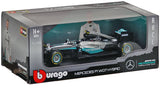 Nico Rosberg Hand Signed Bburago 1/18 Mercedes Formula 1 Race Car AFTAL COA