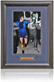 Alan Hudson Hand Signed 12x8'' Framed Chelsea Photograph AFTAL COA