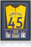 Carlos Vinicius Hand Signed Tottenham Hotspur Framed Shirt AFTAL COA