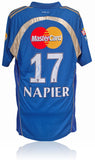 Graham Napier Match Worn & Hand Signed Mumbai Indians Cricket Jersey AFTAL COA