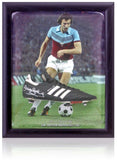 Trevor Brooking West Ham United Hand Signed Football Boot Dome Presentation COA