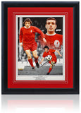 Ian Callaghan Liverpool Legend Hand Signed 16x12'' Montage AFTAL COA