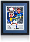 John Lukic Leeds United Legend Hand Signed 16x12'' Montage AFTAL Photo COA