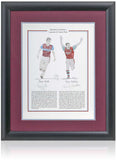 Tony Cottee and Tony Gale West Ham United Legends Hand Signed 16x12'' Art Print COA