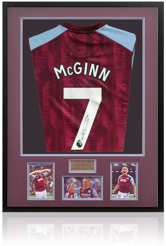 John McGinn Aston Villa Hand Signed Football Shirt AFTAL COA