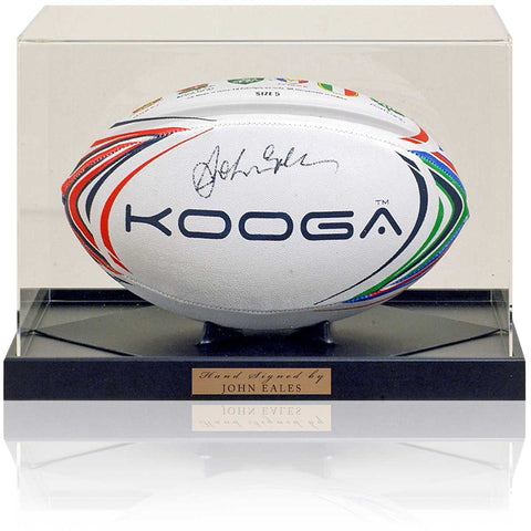 John Eales Australian Rugby Legend Hand Signed Rugby Ball AFTAL COA