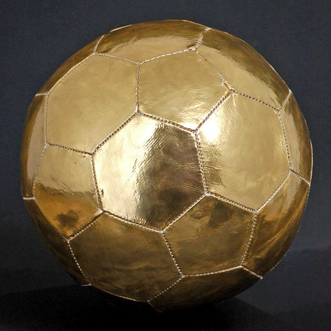 New Ballon D'or Style Gold PU Leather-Look 32 Panel Ball Size 5 Football