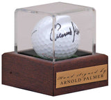 Arnold Palmer Golf Legend Hand Signed Golf Ball Display AFTAL COA