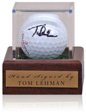 Tom Lehman Golf Legend Hand Signed Golf Ball Display AFTAL COA