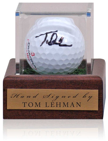 Tom Lehman Golf Legend Hand Signed Golf Ball Display AFTAL COA