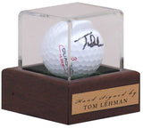 Tom Lehman Golf Legend Hand Signed Golf Ball Display AFTAL COA