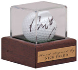 Nick Faldo Golf Legend Hand Signed Golf Ball Display AFTAL COA