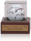 Nick Faldo Golf Legend Hand Signed Golf Ball Display AFTAL COA