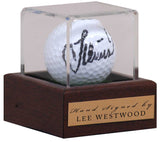 Lee Westwood Golf Legend Hand Signed Golf Ball Display AFTAL COA