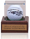 Tommy Fleetwood Golf Legend Hand Signed Golf Ball Display AFTAL COA