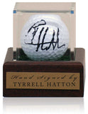 Tyrrell Hatton Golf Legend Hand Signed Golf Ball Display AFTAL COA