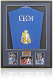 Petr Cech Chelsea Legend Hand Signed Home Football Shirt AFTAL COA