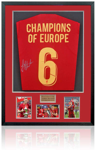 James Milner Liverpool Legend Hand Signed Framed Shirt AFTAL COA