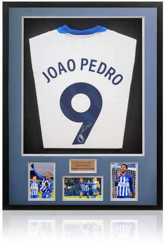 Joao Pedro Brighton and Hove Albion Hand Signed Football Shirt AFTAL COA