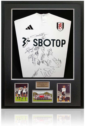 Fulham FC 2023/24 Squad Hand Signed Home Shirt AFTAL COA