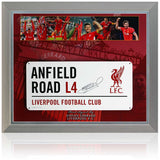 Steven Gerrard Liverpool Legend Anfield Road Hand Signed Street Sign Presentation COA