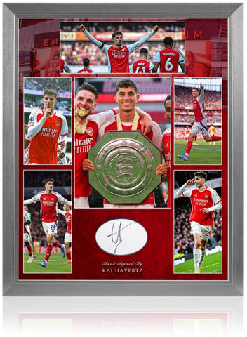 Kai Havertz Arsenal Hand Signed 16x12'' Montage AFTAL COA