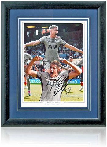 Micky van de Ven Tottenham Hotspur Hand Signed 16x12" Montage COA