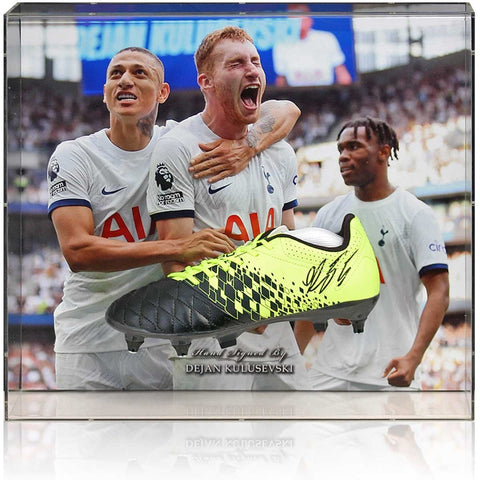 Dejan Kulusevski Tottenham Hotspur Hand Signed Football Boot Presentation COA