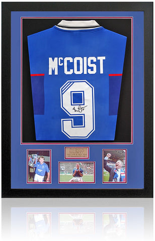 Ally McCoist Rangers Legend Hand Signed Football Shirt AFTAL COA