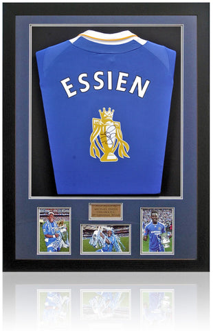 Michael Essien Chelsea Legend Hand Signed Home Football Shirt AFTAL COA