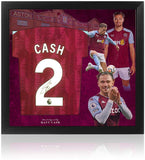 Matty Cash Aston Villa Hand Signed Football Shirt Presentation AFTAL COA