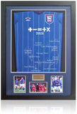 Ipswich Town FC 2024/25 Squad Hand Signed by 13 Football Shirt Display AFTAL COA