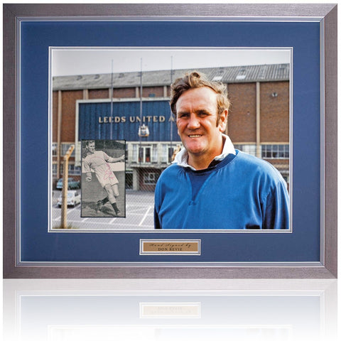 Don Revie Rare Hand Signed Large Leeds United Framed Photo Presentation AFTAL COA