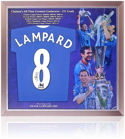 Frank Lampard Chelsea Legend Hand Signed Football Shirt Presentation COA